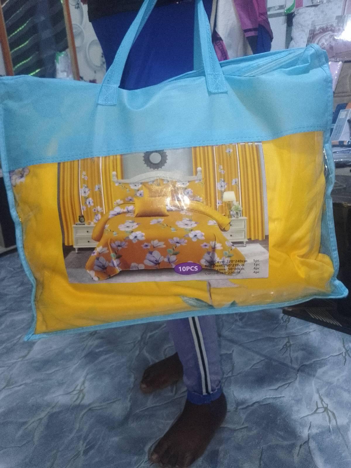 Bedsheet, quilt, curtains and pillow cases