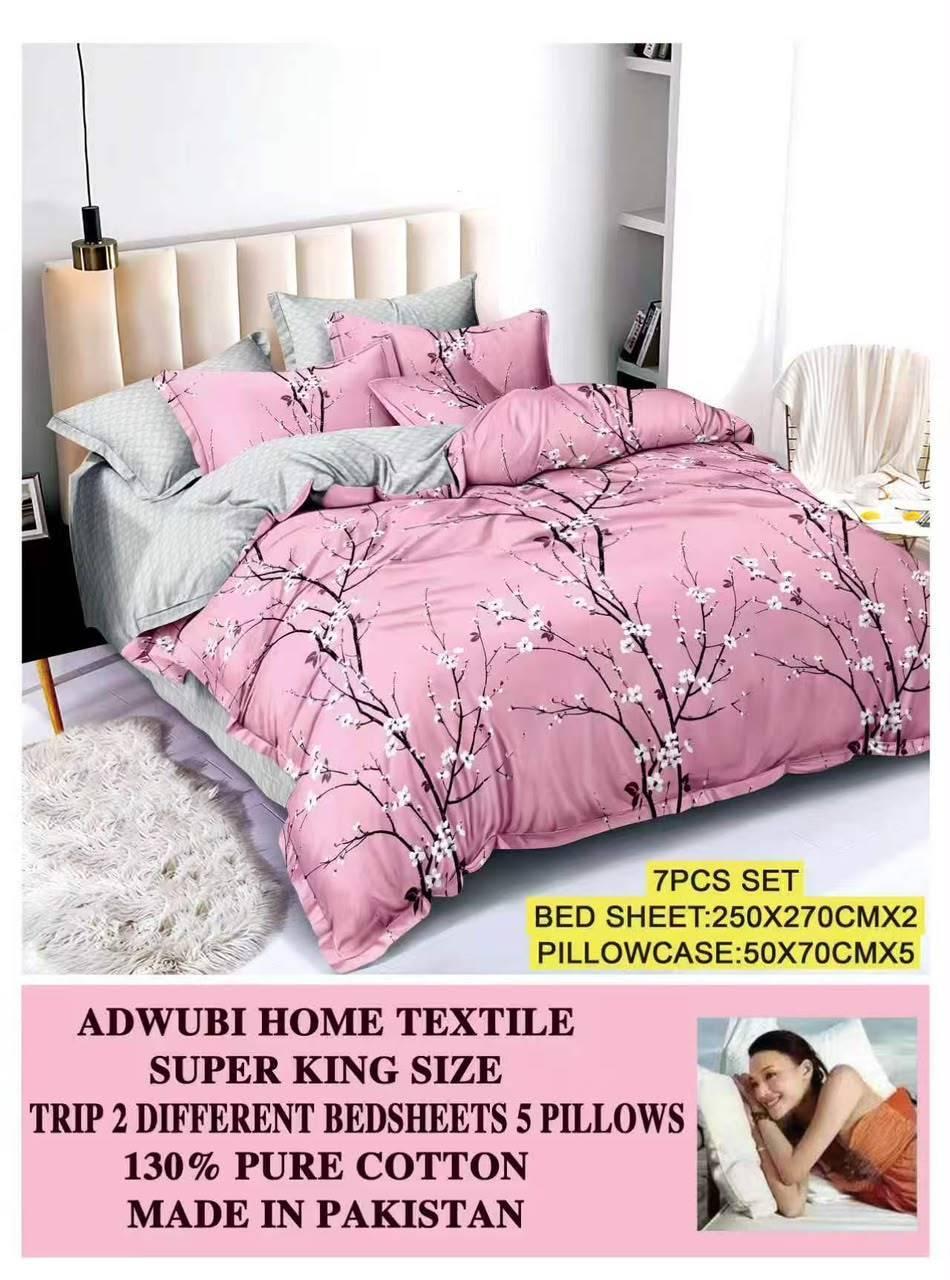 1 bedsheet 1 duvet 5 pillowcase