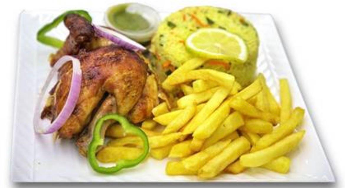 Fried rice with full grilled chicken 