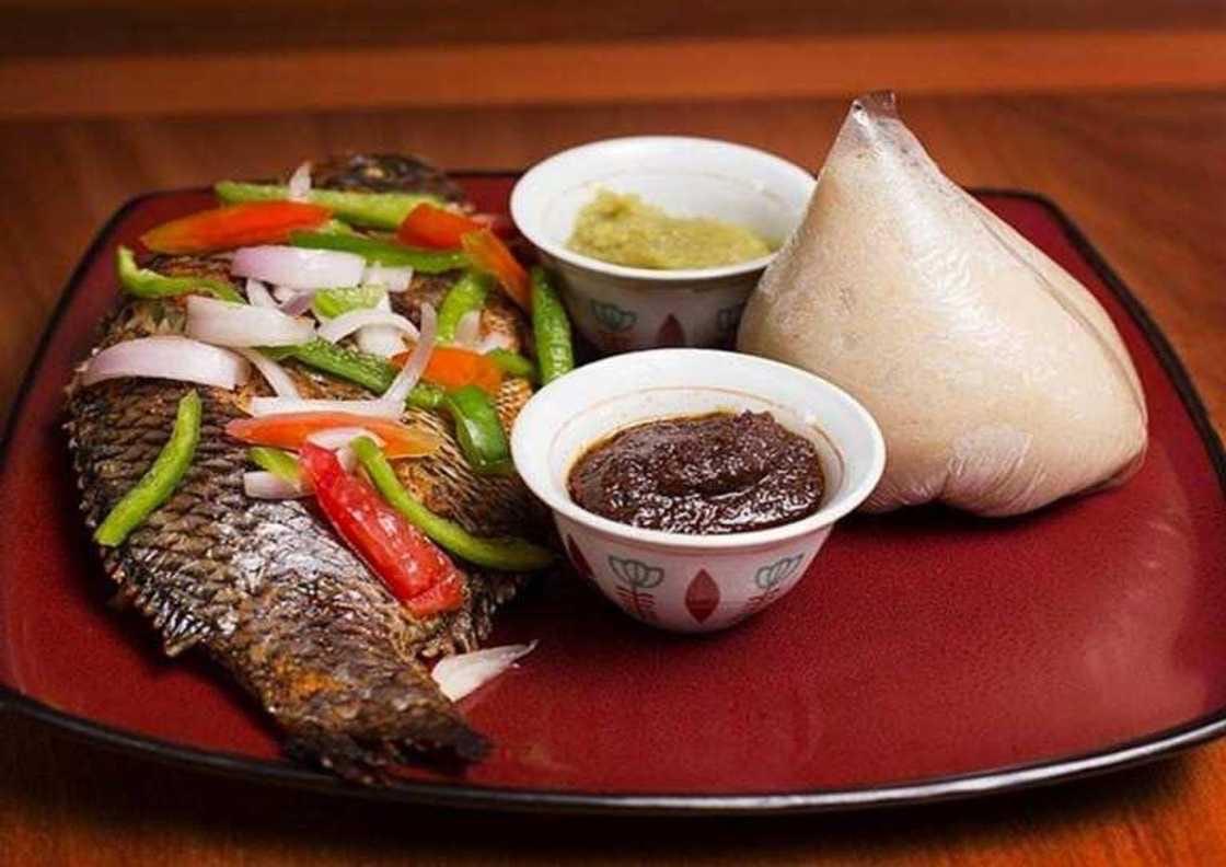 Banku with grilled Tilapia 