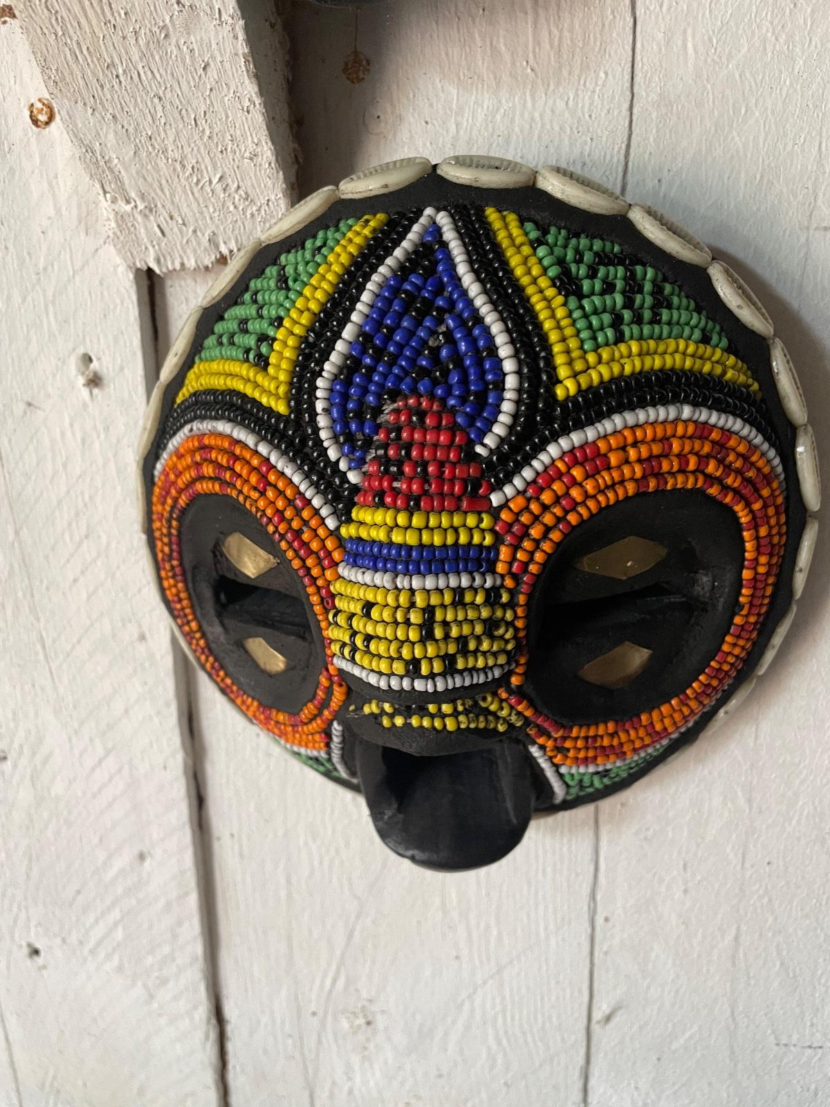 Beaded moon mask