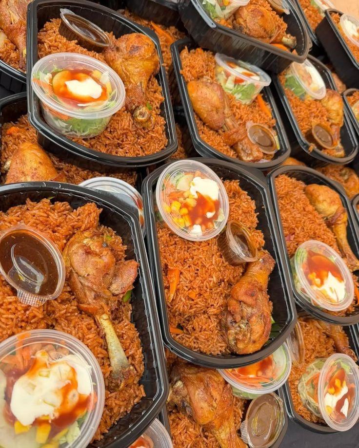 Jollof rice with chicken 