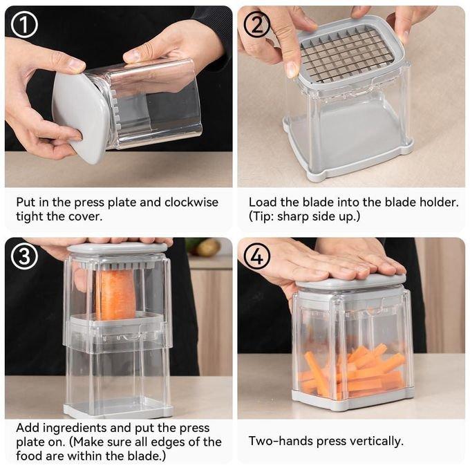 Multi-Function 3-in-1 Vegetable Slicer/Shredder/Cutter Manual Onion Slicer Vegetable Chopper Handheld Kitchen Gadget Fruit Cutter