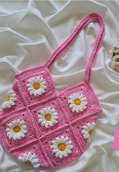 Crochet tote bag