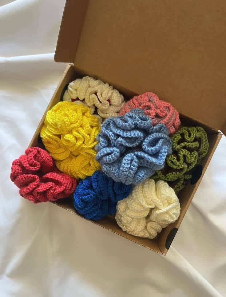 Crochet scrunchies