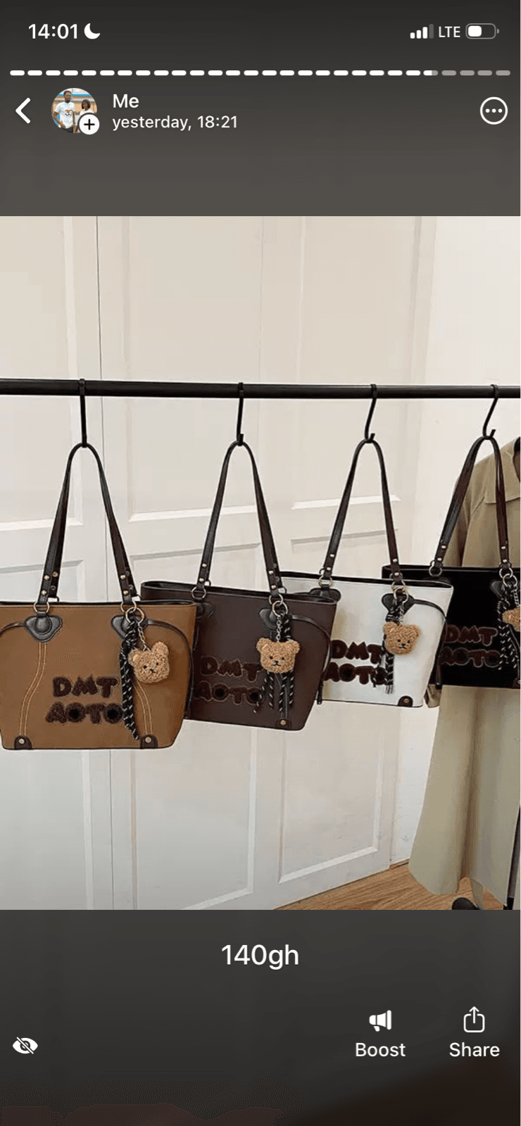 Bag with teddy