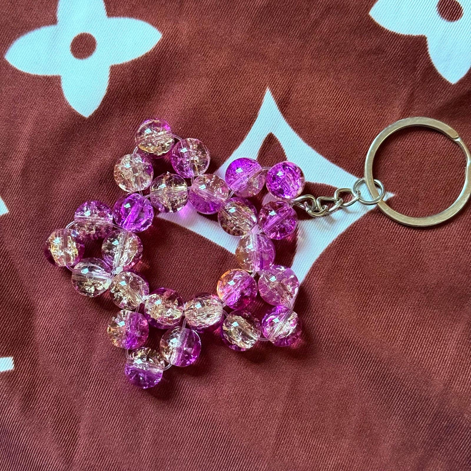 Beaded star ⭐️ shaped keychains/keyholder