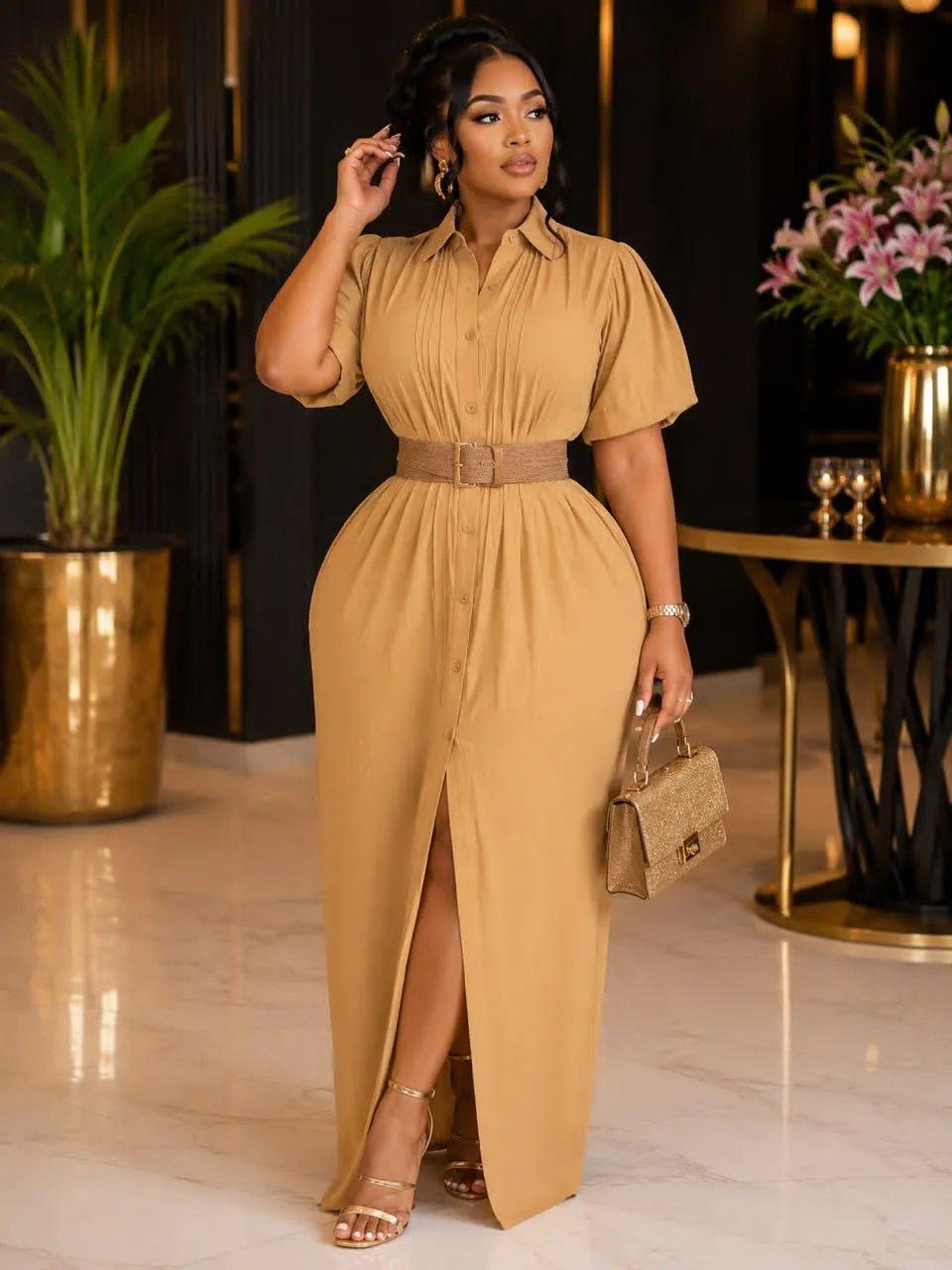 Dress with a belt
